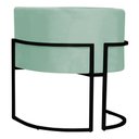 Ver imagem 2 de Kit 2 Poltronas Decorativa Sala de Estar Luana Base Preta Veludo Acqua - Montanaris Decor Md Montana