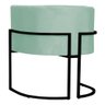 Kit 2 Poltronas Decorativa Sala de Estar Luana Base Preta Veludo Acqua - Montanaris Decor Md Montana - 2
