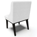 Ver imagem 6 de Cadeira Decorativa Sala de Jantar Base Fixa de Madeira Firenze PU Branco Fosco/Preto G19 - Gran Belo