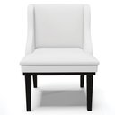 Ver imagem 7 de Cadeira Decorativa Sala de Jantar Base Fixa de Madeira Firenze PU Branco Fosco/Preto G19 - Gran Belo