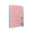 Ver imagem 4 de Conjunto Quarto Infantil Princesas Rosa MDF Roupeiro e Cômoda para Menina Criança Moderno Completo