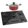 Fogão a Gás Cooktop 5b + Panela em Alumínio Vermelho - 1