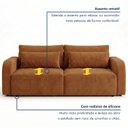 Ver imagem 4 de Sofá Cama 3 Lugares Retrátil e Reclinável 216cm Montreal