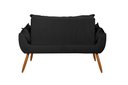Ver imagem 6 de Sofá Namoradeira Opala 2 Lugares Confortável - V8 Decor:preto