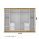 Ver imagem 3 de Guarda Roupa Casal Cumaru 6 Portas Reflecta com LED Yescasa Naturalle