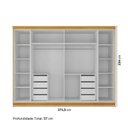 Ver imagem 3 de Guarda-roupa Casal 6 Portas Reflecta Cumaru Yescasa