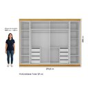 Ver imagem 4 de Guarda-roupa Casal 6 Portas Reflecta Cumaru Yescasa
