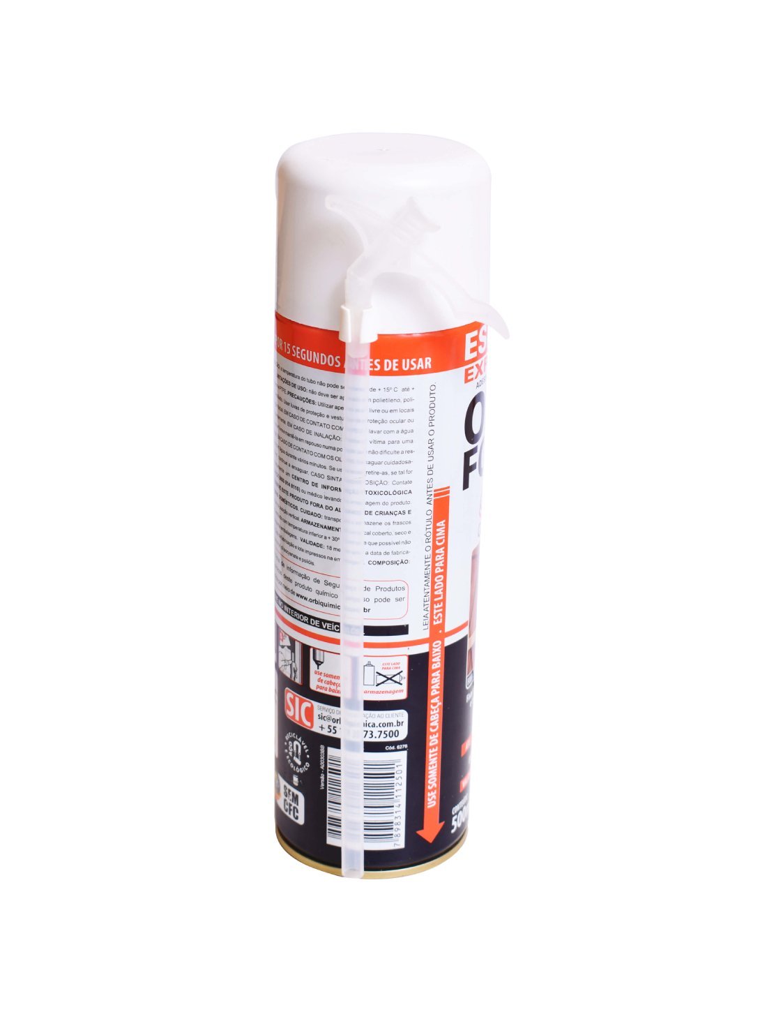 Espuma Expansiva Poliuretano 500ml 340gr Orbi Quimica - 3