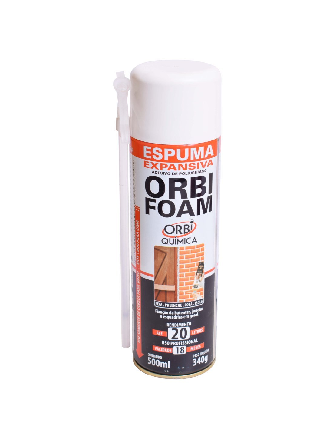 Espuma Expansiva Poliuretano 500ml 340gr Orbi Quimica - 2