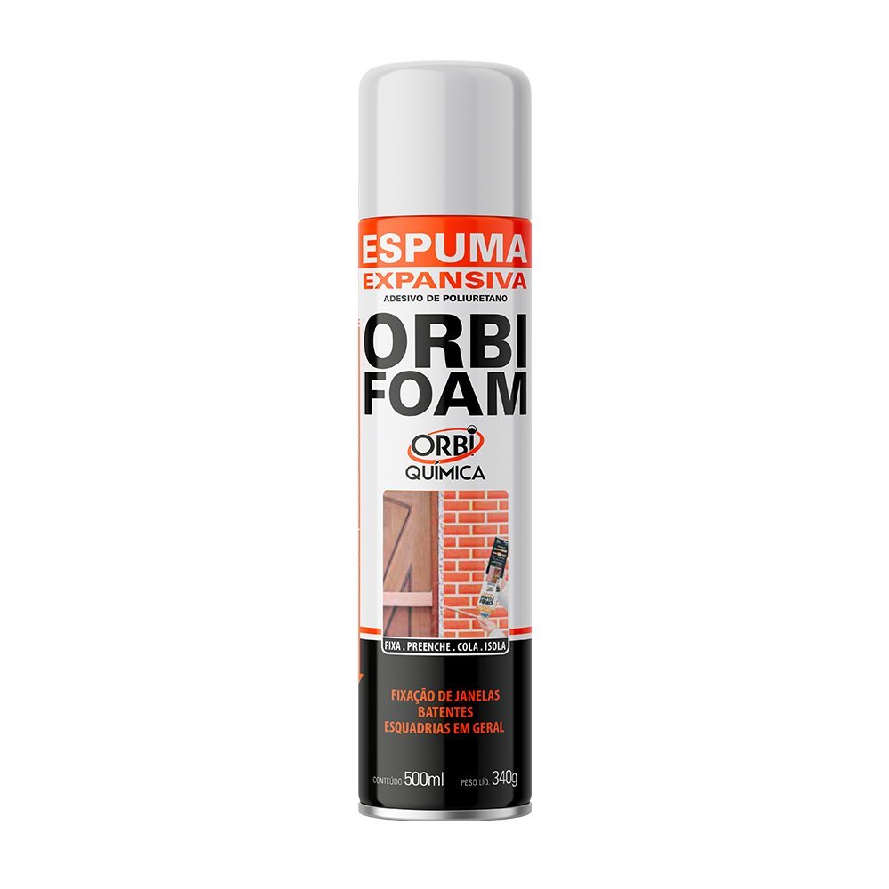 Espuma Expansiva Poliuretano 500ml 340gr Orbi Quimica - 1