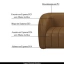 Ver mais imagens de Kit 2 Poltronas Decorativas Sala de Estar Adam Pu Caramelo G45 - Gran Belo