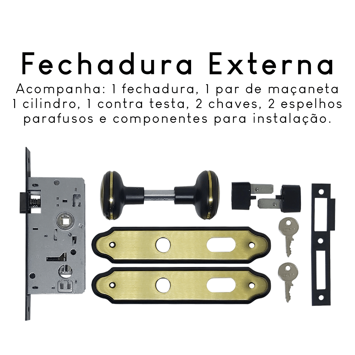 Fechadura para Porta Externa Broca 40mm Espelho Oxidado Stam Fech. 803/08 - Esp. Oxidado E-coat (g) - 6