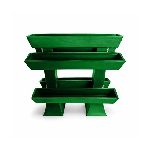 Kit 5 Vaso Planta Horta Grande Jardineira 1m Floreira com Suporte Polietileno