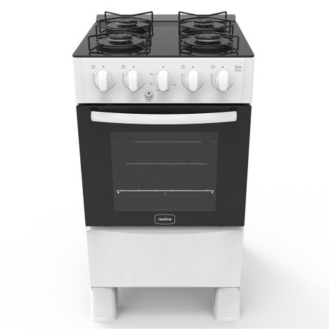 Fogão 4 Bocas a Gás Acendimento Automático Realce Glass Bivolt Cr206 Branco