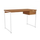 Ver imagem 2 de Mesa Escrivaninha Leone 118 Cm 1 Gaveta Canela/branco - Kappesberg