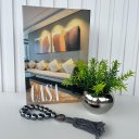 Ver imagem 2 de Decoração sala quarto livro + vaso prateado + enfeite colar