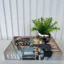 Ver imagem 3 de Decoração sala quarto livro + vaso prateado + enfeite colar