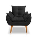 Ver imagem 2 de Kit 2 Poltrona Opala Puff Descanso para Os Pés:preto