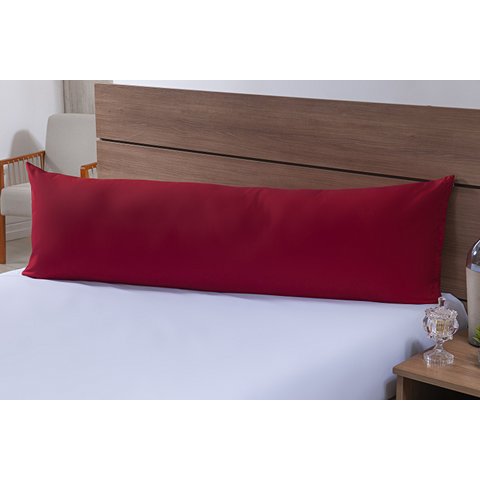 Fronha para Travesseiro de Corpo 1,40mx45cm 100% Algodão 200 Fios Vermelho