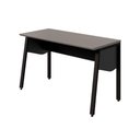 Ver imagem 3 de Escrivaninha para Escritório Tampo Chanfrado MDP 120cm Cinza Sagrado com Preto F5 Office
