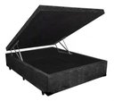 Ver imagem 1 de Cama com Baú Pistão Á Gás Casal Preto House 138x188x41