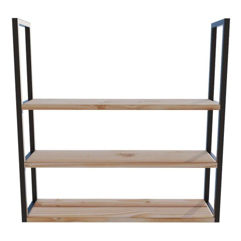 3 Estantes De Qualidade De Madeira P/ Home Office 80x20cm Technox