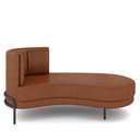 Ver imagem 6 de Sofá Chaise Longue Sala de Estar Living Lucca Direito D02 Couríssimo Marrom B-38 - Lyam Decor