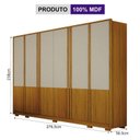 Ver imagem 6 de Guarda Roupa Casal Urban 6 Portas Off White com Cômoda São Paulo 6 Gavetas 2 Portas Cinamomo – Leife