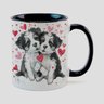 Caneca Branca com Interna Preta Y5 Cachorro Apaixonado Namorados Love 7 - 1