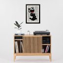 Ver imagem 2 de Quadro Vintage Gato Felix 45x34cm:madeira Branca