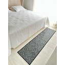 Ver imagem 1 de Tapete Passadeira Quarto Sala Parquet Cinza 0,50 X 2,00 M