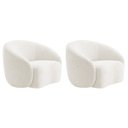 Ver imagem 1 de Kit 02 Poltronas Orgânica Luxo Recepção Amore Bouclé