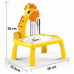 Lousa Mágica com Projetor Girafinha - Desenhar e Aprender Cor:rosa - 7
