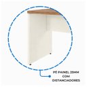 Ver imagem 3 de Mesa em L (Mesa 1,50m + Mesa Auxiliar) c/ Gavetas (Tampo 40mm) Nogal Sevilha / Champanhe
