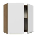 Ver imagem 6 de Armário Aéreo 70 cm 2 Portas Rustic/Branco Veludo Lux Madesa