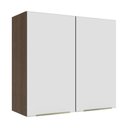 Ver imagem 1 de Armário Aéreo 70 cm 2 Portas Rustic/Branco Veludo Lux Madesa