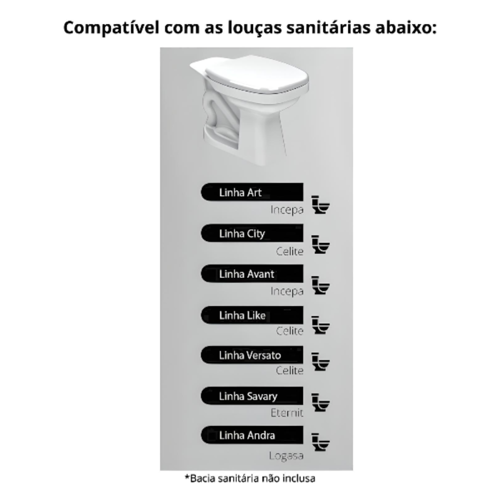 Assento Tampa para Vaso Sanitário Almofadado Compatível Art Bege Durín - 2