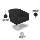 Ver imagem 6 de Cadeira Sala de Jantar Giratória Base Cromada Kit 2 Stella Veludo D03 - D'Rossi Cor Preto