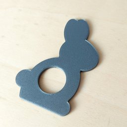 6 Argolas Para Guardanapo Do Coelhinho / Páscoa -Toque 3D: Cinza - 2