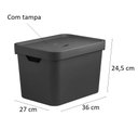 Ver imagem 2 de Caixa Organizadora Cube Média 18 Litros Preto Brinquedos Top
