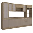 Ver imagem 2 de Armário de Cozinha Modulada Completa Reta 8 Peças 3,20m 288 Botanic Kappesberg