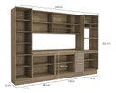 Ver imagem 3 de Armário de Cozinha Modulada Completa Reta 8 Peças 3,20m 288 Botanic Kappesberg