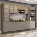 Ver imagem 1 de Armário de Cozinha Modulada Completa Reta 8 Peças 3,20m Botanic Kappesberg