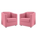 Ver imagem 1 de Kit 2 Poltronas Decorativa Bia Suede Rosa Dal Poz Estofados