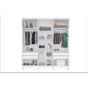 Ver imagem 2 de Guarda Roupa Com Espelho 6 Portas e 3 Gavetas Porto Bello Branco - Rud Rack