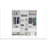 Guarda Roupa Com Espelho 6 Portas e 3 Gavetas Porto Bello Branco - Rud Rack - 2
