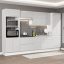 Ver imagem 1 de Armário de Cozinha Completa 100% MDF 330cm Frentes Branco Brilho Acordes Madesa 05