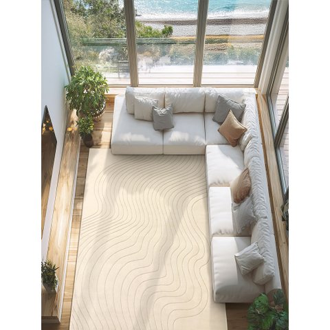 Tapete São Carlos Movimentos Curvas Snow 1,50x2,00