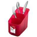Ver imagem 4 de Conjunto de Pia Vermelho - Porta Detergente, Escorredor de Talheres e Lixeira 3l