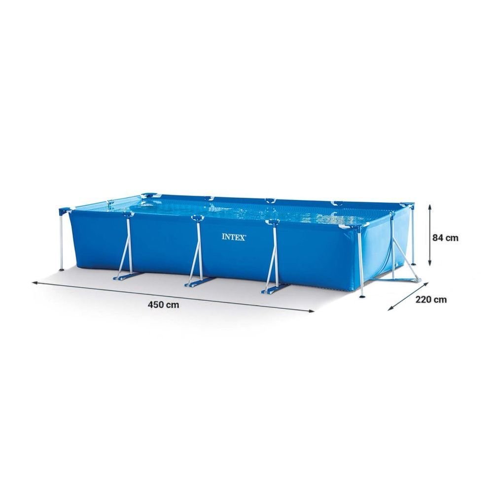 Piscina Retangular 7.127l Intex C/ Bomba Filtro 127v, Kit Limpeza e Forro de Lona 5x3m - 6